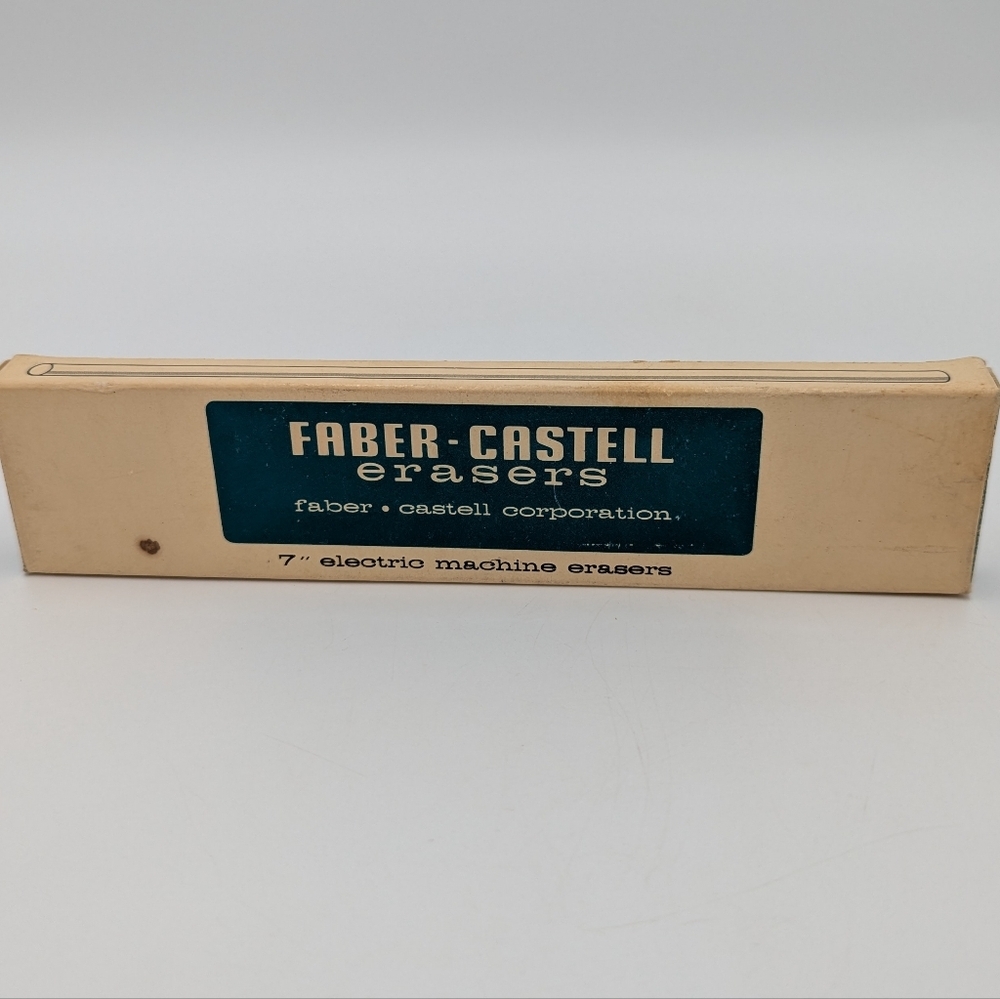 Vintage Faber-Castell 7 Inch Electric Machine Erasers 8 In Box Collectible